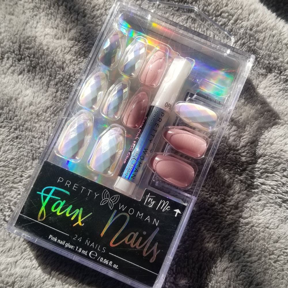 Holographic Acrylic press on kit